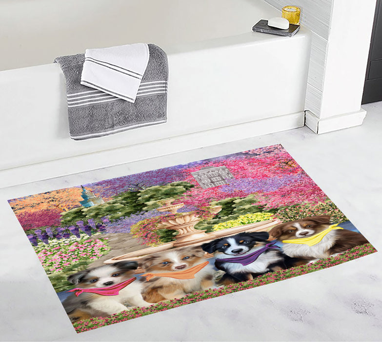Australian Shepherd Bath Mat: Explore a Variety of Designs, Custom, Personalized, Non-Slip Bathroom Floor Rug Mats, Gift for Dog and Pet Lovers