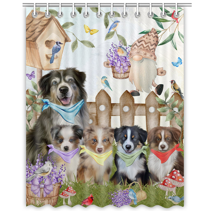 Australian Shepherd Shower Curtain, Personalized Bathtub Curtains for Bathroom Decor with Hooks, Explore a Variety of Designs, Custom, Pet Gift for Dog Lovers