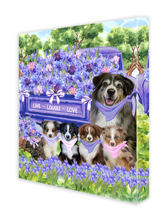 Australian Shepherd Canvas: Explore a Variety of Designs, Custom, Digital Art Wall Painting, Personalized, Ready to Hang Halloween Room Decor, Pet Gift for Dog Lovers