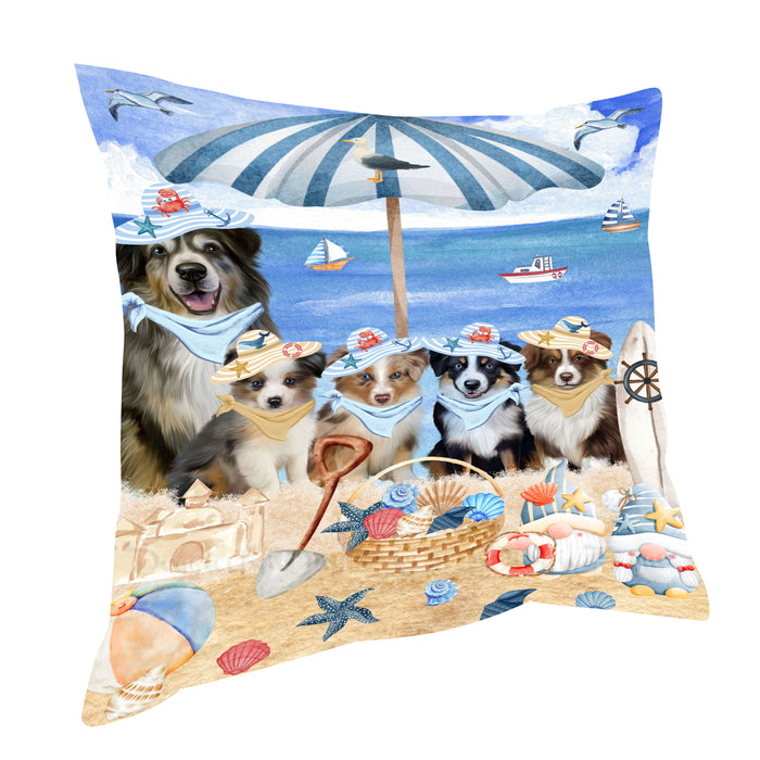 Australian Shepherd Throw Pillow: Explore a Variety of Designs, Custom, Cushion Pillows for Sofa Couch Bed, Personalized, Dog Lover's Gifts