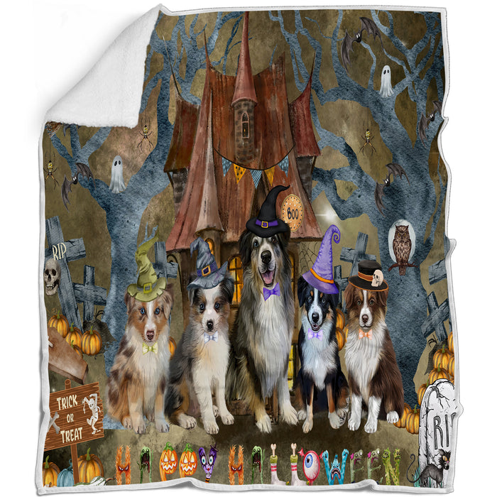 Australian Shepherd Blanket: Explore a Variety of Designs, Cozy Sherpa, Fleece and Woven, Custom, Personalized, Gift for Dog and Pet Lovers