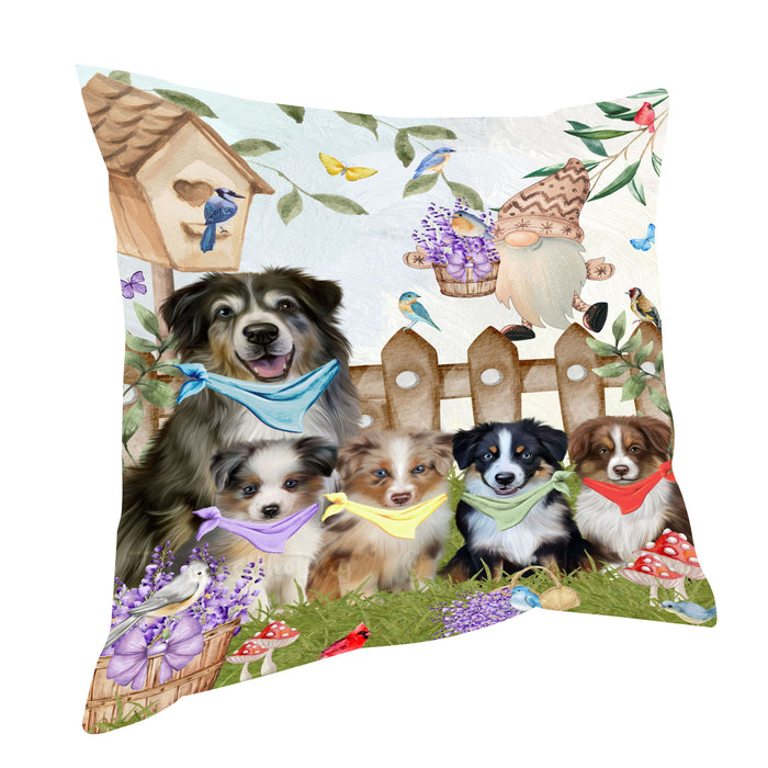 Australian Shepherd Throw Pillow: Explore a Variety of Designs, Cushion Pillows for Sofa Couch Bed, Personalized, Custom, Dog Lover's Gifts