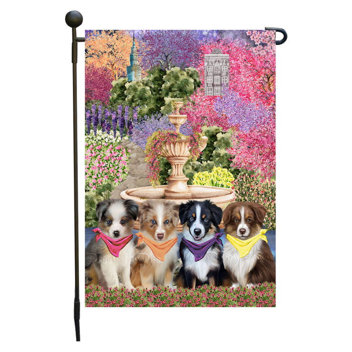 Australian Shepherd Dogs Garden Flag: Explore a Variety of Designs, Weather Resistant, Double-Sided, Custom, Personalized, Outside Garden Yard Decor, Flags for Dog and Pet Lovers