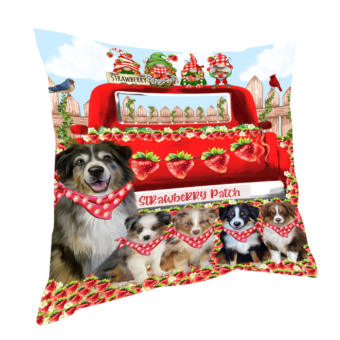 Australian Shepherd Pillow: Cushion for Sofa Couch Bed Throw Pillows, Personalized, Explore a Variety of Designs, Custom, Pet and Dog Lovers Gift