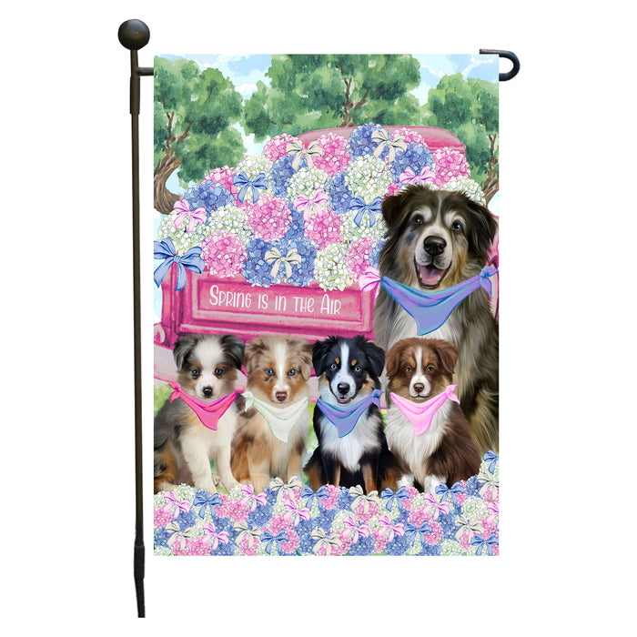 Australian Shepherd Dogs Garden Flag: Explore a Variety of Personalized Designs, Double-Sided, Weather Resistant, Custom, Outdoor Garden Yard Decor for Dog and Pet Lovers