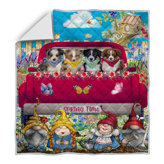 Australian Shepherd Quilt: Explore a Variety of Custom Designs, Personalized, Bedding Coverlet Quilted, Gift for Dog and Pet Lovers