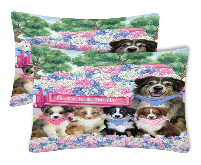 Australian Shepherd Pillow Case, Explore a Variety of Designs, Personalized, Soft and Cozy Pillowcases Set of 2, Custom, Dog Lover's Gift