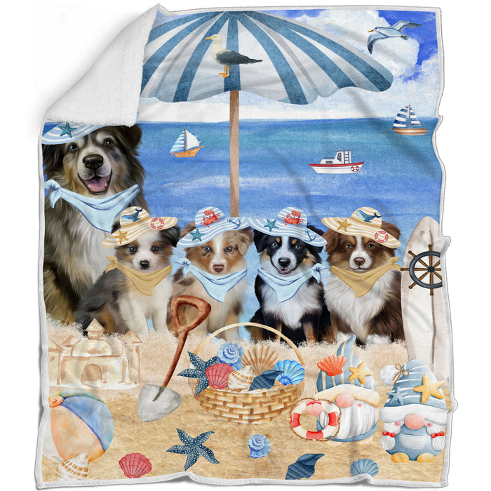 Australian Shepherd Blanket: Explore a Variety of Designs, Personalized, Custom Bed Blankets, Cozy Sherpa, Fleece and Woven, Dog Gift for Pet Lovers