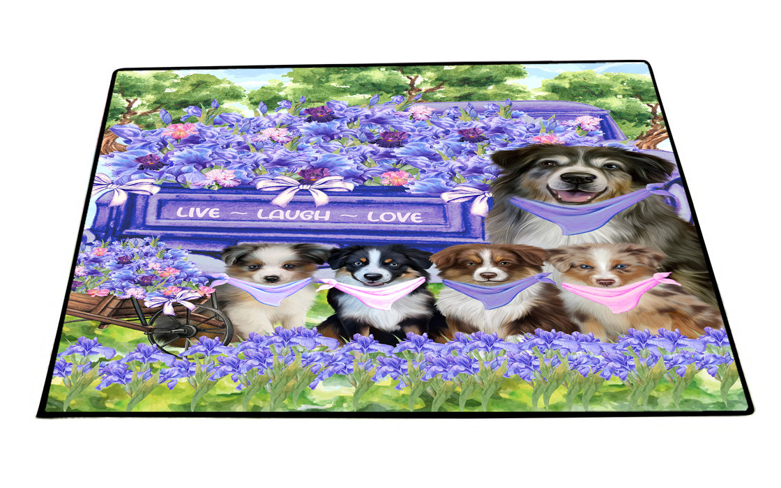 Australian Shepherd Floor Mat: Explore a Variety of Designs, Anti-Slip Doormat for Indoor and Outdoor Welcome Mats, Personalized, Custom, Pet and Dog Lovers Gift