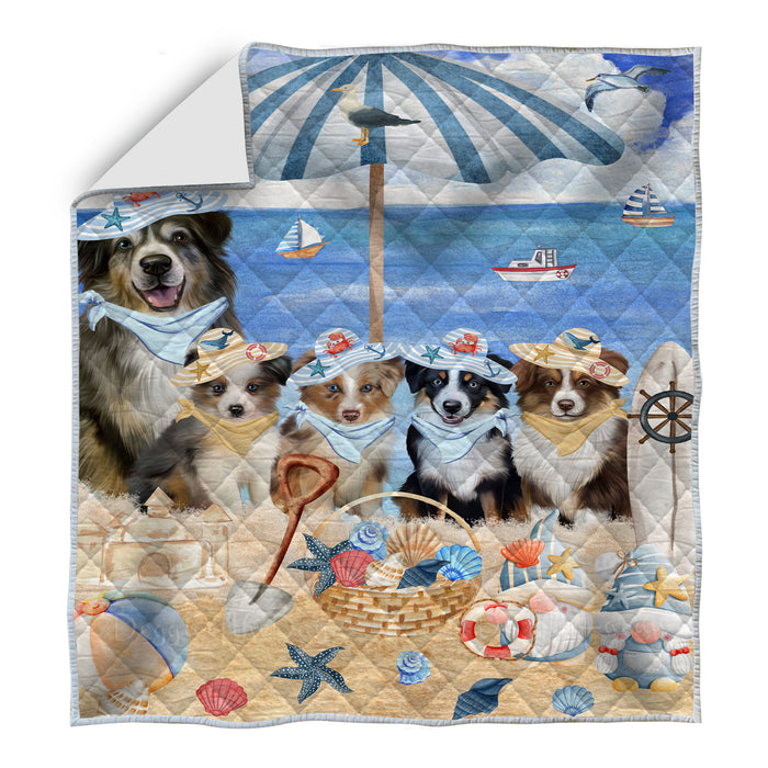 Australian Shepherd Quilt: Explore a Variety of Custom Designs, Personalized, Bedding Coverlet Quilted, Gift for Dog and Pet Lovers