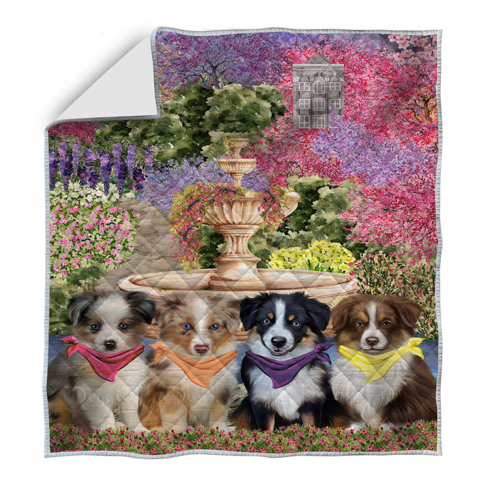 Australian Shepherd Quilt: Explore a Variety of Custom Designs, Personalized, Bedding Coverlet Quilted, Gift for Dog and Pet Lovers