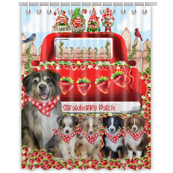Australian Shepherd Shower Curtain, Personalized Bathtub Curtains for Bathroom Decor with Hooks, Explore a Variety of Designs, Custom, Pet Gift for Dog Lovers