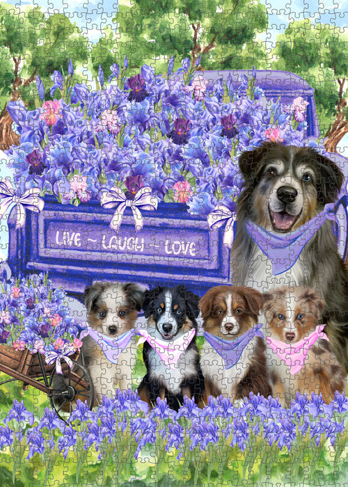 Australian Shepherd Jigsaw Puzzle, Interlocking Puzzles Games for Adult, Explore a Variety of Designs, Personalized, Custom,  Gift for Pet and Dog Lovers