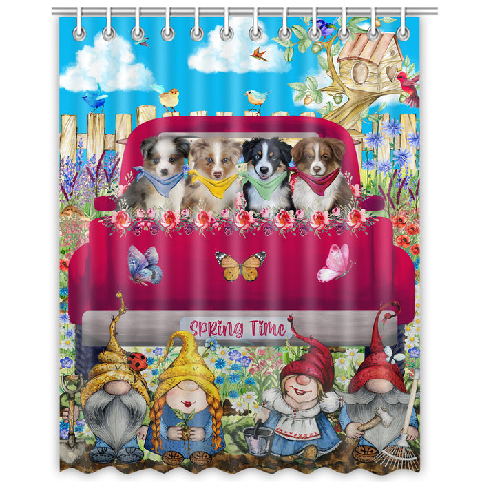 Australian Shepherd Shower Curtain, Explore a Variety of Personalized Designs, Custom, Waterproof Bathtub Curtains with Hooks for Bathroom, Dog Gift for Pet Lovers