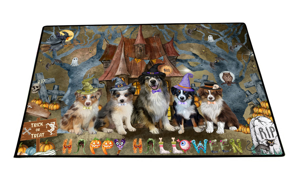 Australian Shepherd Floor Mats: Explore a Variety of Designs, Personalized, Custom, Halloween Anti-Slip Doormat for Indoor and Outdoor, Dog Gift for Pet Lovers
