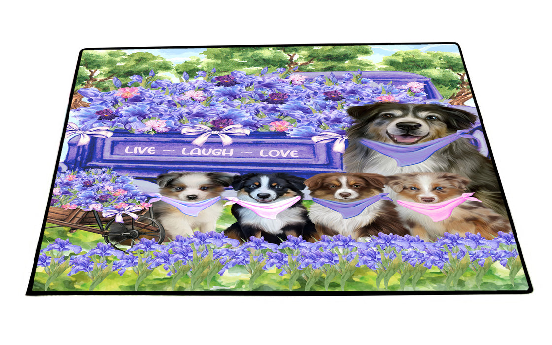 Australian Shepherd Floor Mat, Explore a Variety of Custom Designs, Personalized, Non-Slip Door Mats for Indoor and Outdoor Entrance, Pet Gift for Dog Lovers