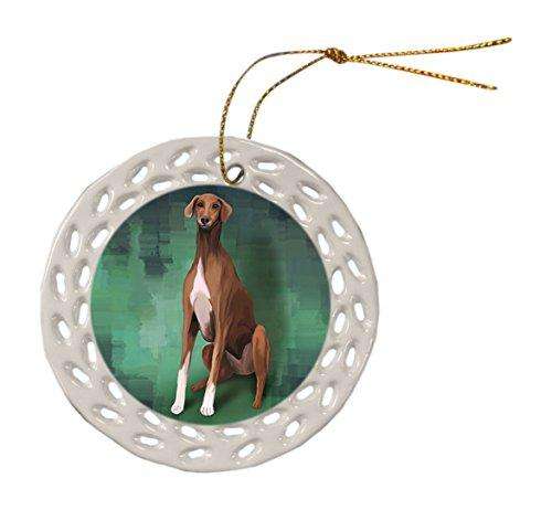 Azawakh Dog Christmas Doily Ceramic Ornament