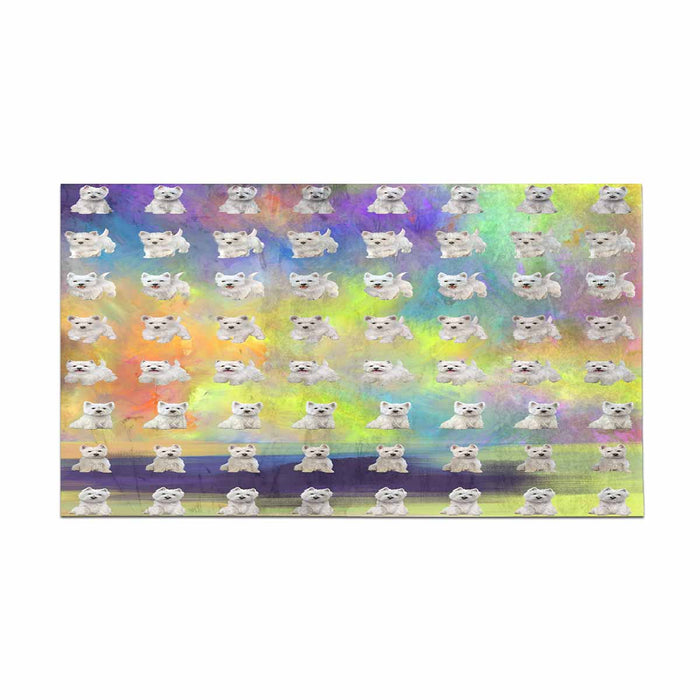 West Highland White Terrier Dogs  Bath Rug 16" x 28"