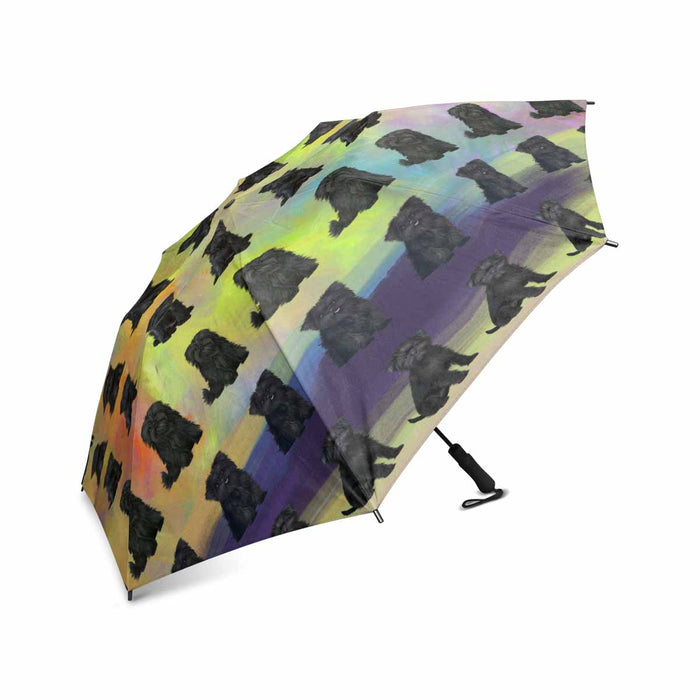 Affenpinscher Dogs  Semi-Automatic Foldable Umbrella
