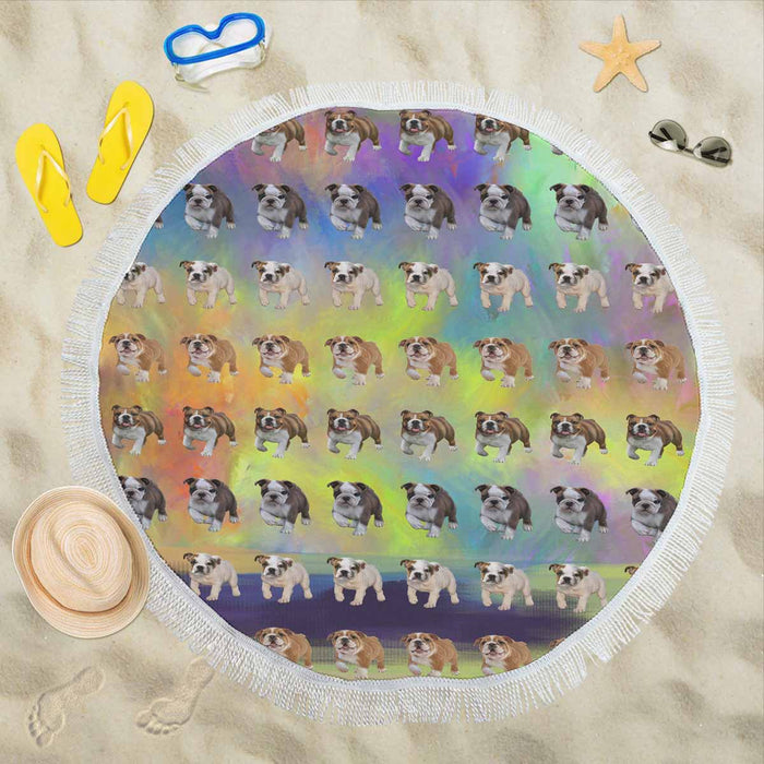 Bulldogs  Round Beach Mat 59’’