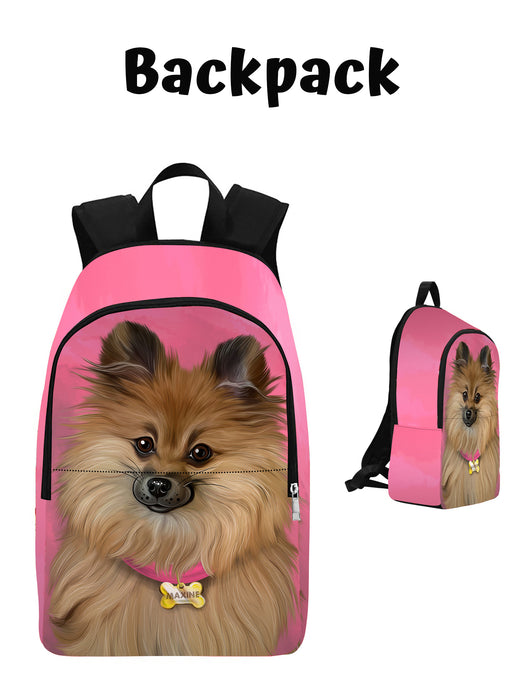 Add Your PERSONALIZED PET Painting Portrait on Backpack