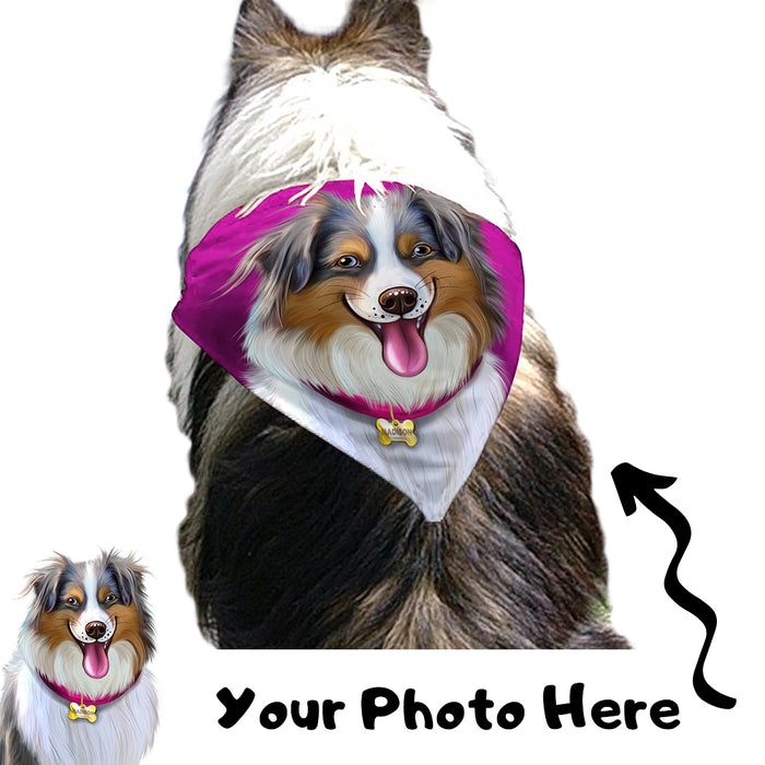 Add Your PERSONALIZED PET Painting Portrait on Pet Bandana
