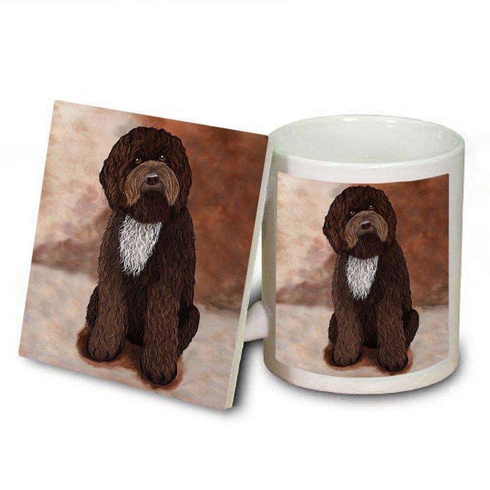 Barbet Brown Dog Mug and Coaster Set