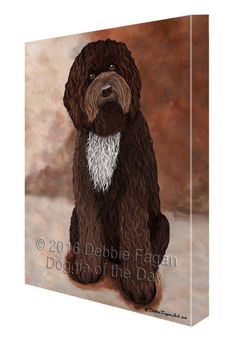 Barbet Brown Dog Painting Printed on Canvas Wall Art
