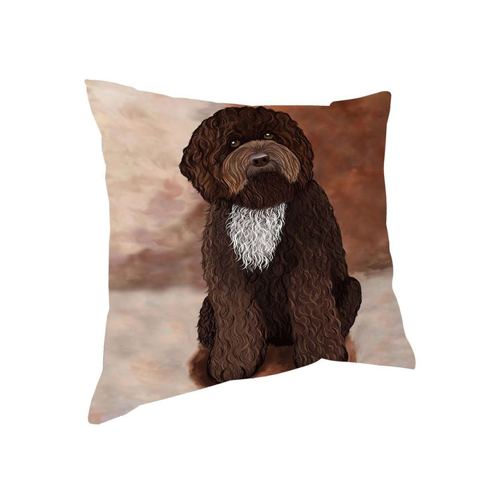 Barbet Brown Dog Throw Pillow