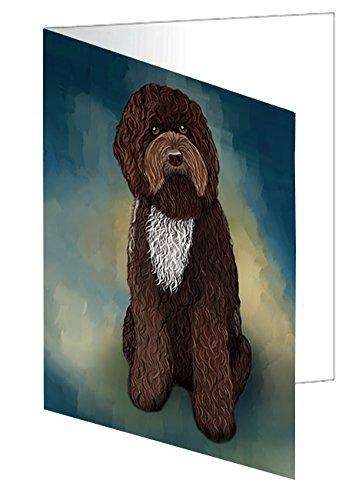 Barbet Dog Handmade Artwork Assorted Pets Greeting Cards and Note Cards with Envelopes for All Occasions and Holiday Seasons