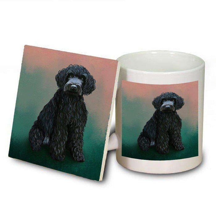 Barbet Dog Mug and Coaster Set