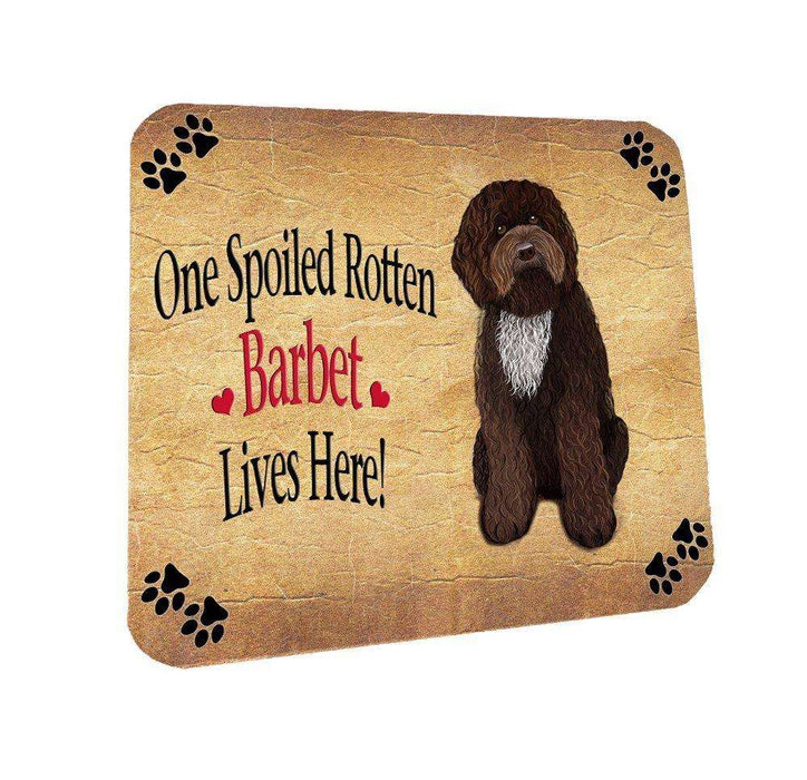 Barbet Spoiled Rotten Dog Coasters Set of 4