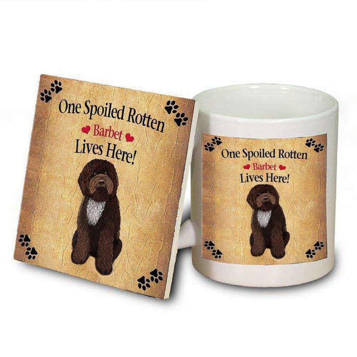 Barbet Spoiled Rotten Dog Mug and Coaster Set