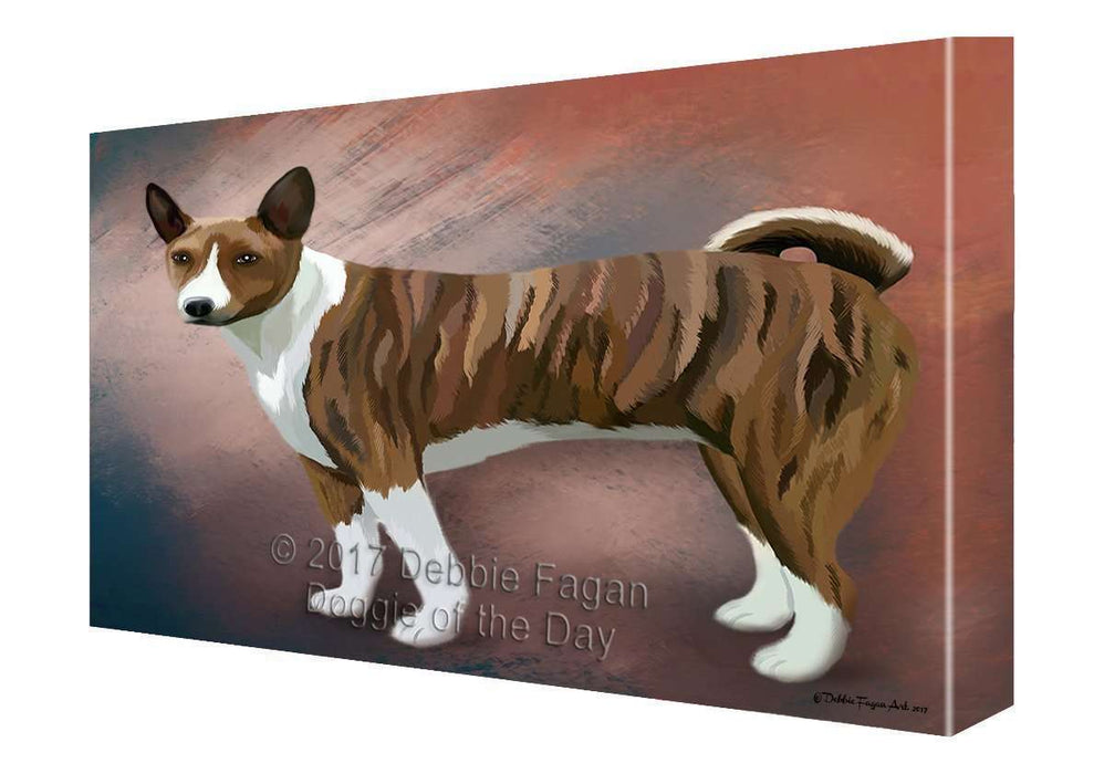 Basenji African Hunting Dog Painting Printed on Canvas Wall Art