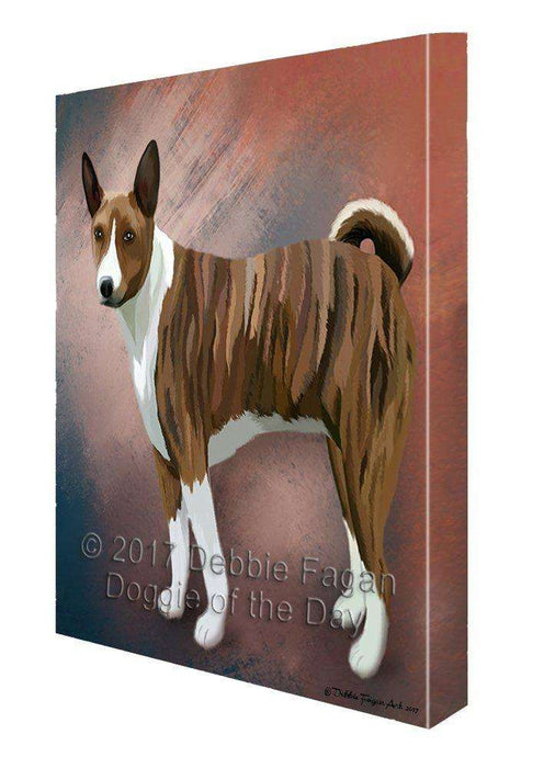 Basenji African Hunting Dog Painting Printed on Canvas Wall Art