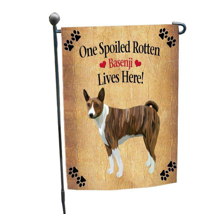 Basenji African Hunting Spoiled Rotten Dog Garden Flag