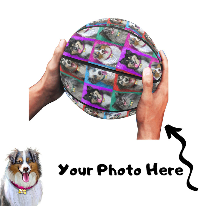 Add Your PERSONALIZED PET Painting Portrait on Basketball