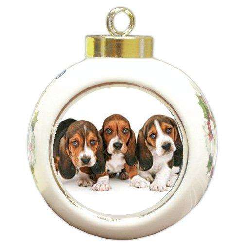 Basset Hound Christmas Holiday Ornament