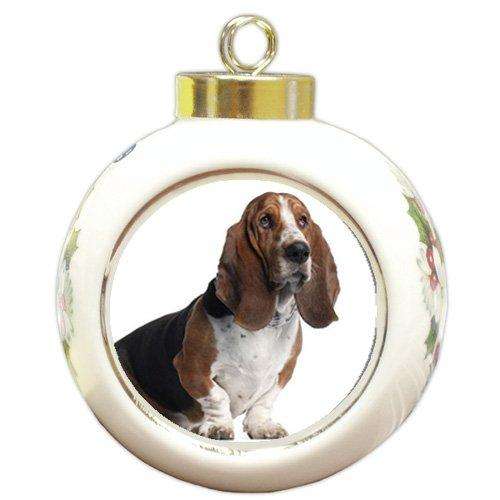 Basset Hound Christmas Holiday Ornament