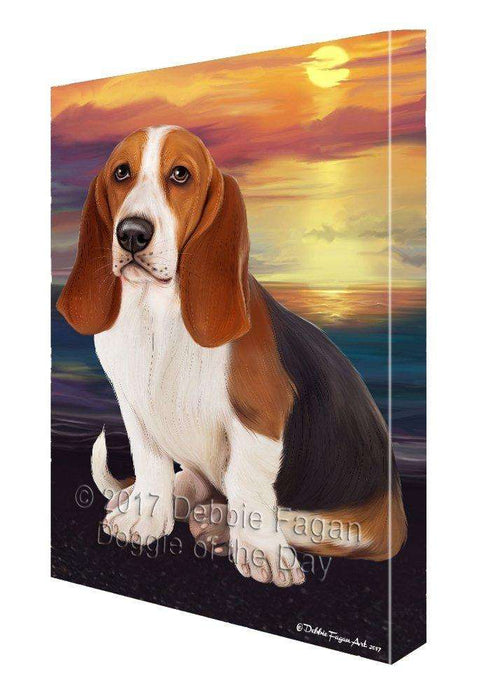 Basset Hound Dog Canvas Wall Art D377
