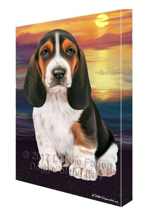 Basset Hound Dog Canvas Wall Art D378