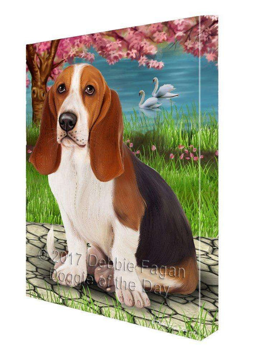 Basset Hound Dog Canvas Wall Art D382