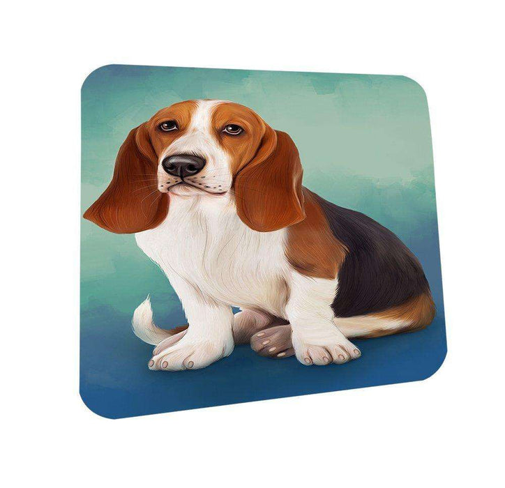 Basset Hound Dog Coasters Set of 4