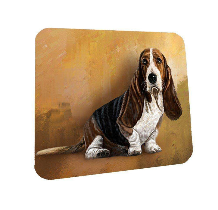 Basset Hound Dog Coasters Set of 4