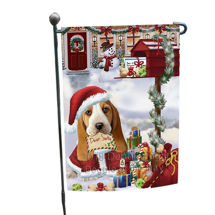 Basset Hound Dog Dear Santa Letter Christmas Holiday Mailbox Garden Flag GFLG53933