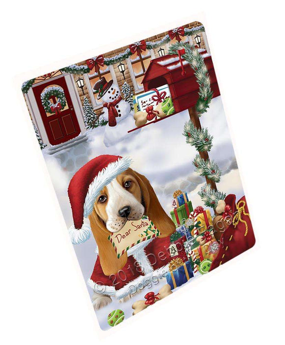 Basset Hound Dog Dear Santa Letter Christmas Holiday Mailbox Large Refrigerator / Dishwasher Magnet RMAG84108