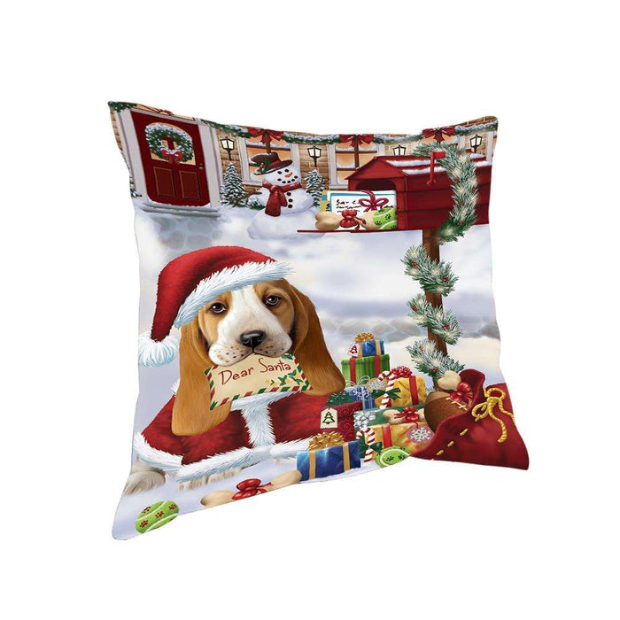 Basset Hound Dog Dear Santa Letter Christmas Holiday Mailbox Pillow PIL72108