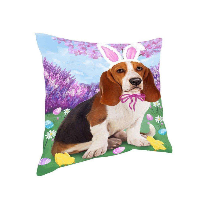 Basset Hound Dog Easter Holiday Pillow PIL52020