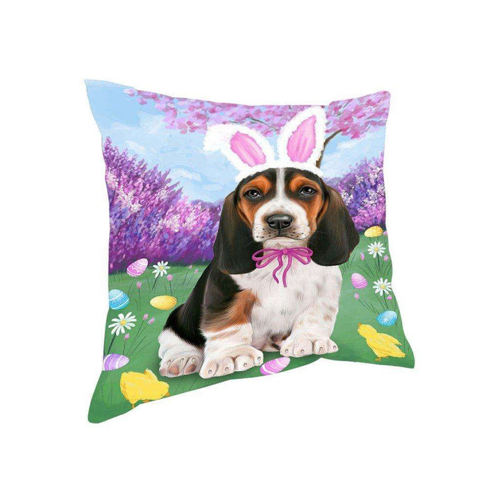 Basset Hound Dog Easter Holiday Pillow PIL52024