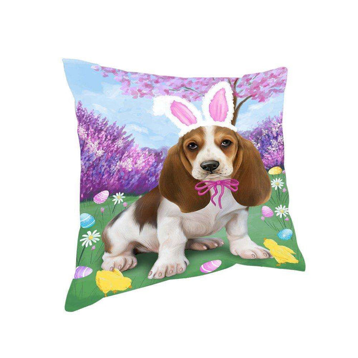 Basset Hound Dog Easter Holiday Pillow PIL52028